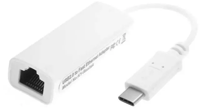 Alt view image 7 of 7 - USB-C Type C USB 3.1 Male to 100Mbps Ethernet Network LAN External Adapter for Laptop