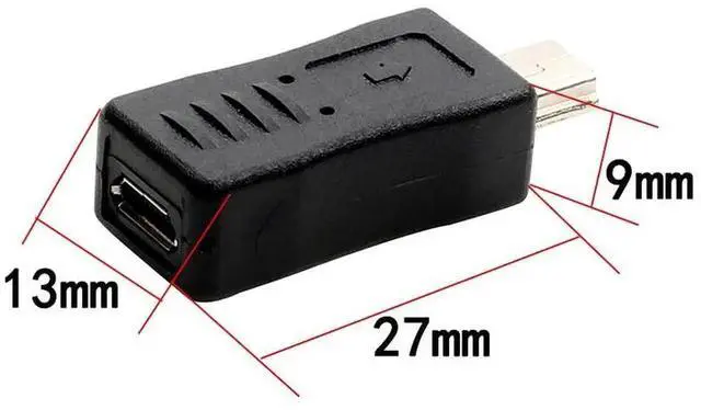 Alt view image 5 of 5 - 90 Degree Left & Right Angle Mini USB Male to Micro USB Female Connector Adapter 3-Pack