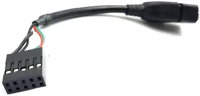 Alt view image 5 of 6 - USB Header to USB Cable,Motherboard USB 2.0 Adapter Cable, USB 2.0 Type A Female to Dupont 9 Pin Female Header Motherboard Cable Cord (2-Pack 0.1M)