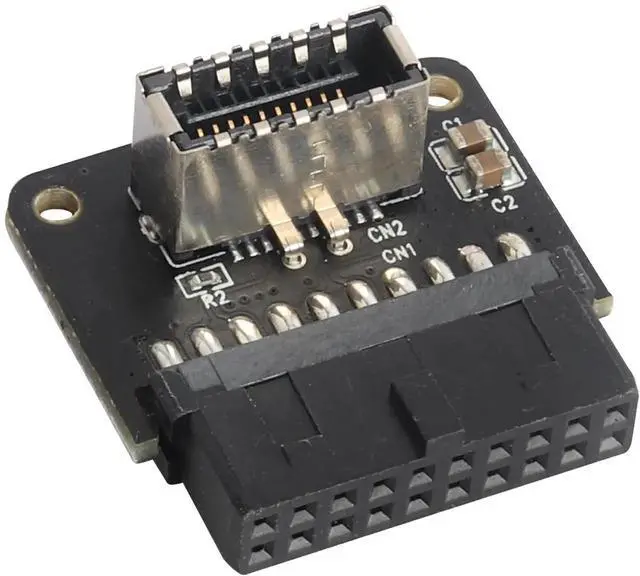 Main image of 1Pack 90 Degree Type E 3.1 to USB 3.0 19Pin Header Adapter Up 90 Degree USB3.1 Female Front Panel Header to USB 3.0 19Pin Female Header Extension Adapter for Computer Motherboard.(19Pin/UP)