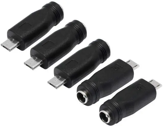 Alt view image 6 of 7 - 5 PCS USB Micro to DC Adapter Plugs Connectors 5.5 x 2.1mm
