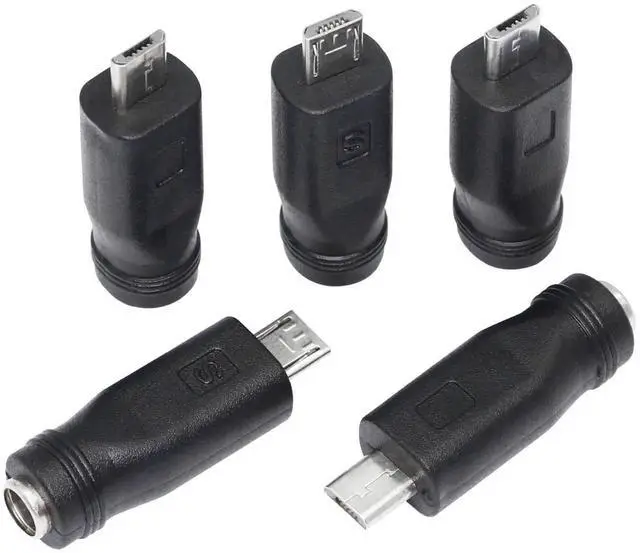 Main image of 5 PCS USB Micro to DC Adapter Plugs Connectors 5.5 x 2.1mm