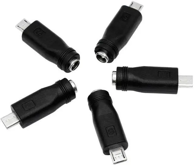Alt view image 4 of 7 - 5 PCS USB Micro to DC Adapter Plugs Connectors 5.5 x 2.1mm