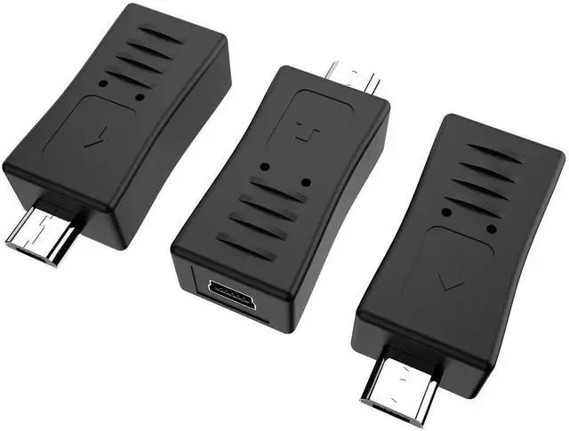 Main image of 3pcs Mini USB to Micro USB Adapter, Mini USB 2.0 Female to Micro USB Male Converter Support Charge & Data Sync for MP3 Player, Dash Cam, Digital Camera