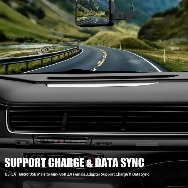 Alt view image 6 of 7 - 3pcs Mini USB to Micro USB Adapter, Mini USB 2.0 Female to Micro USB Male Converter Support Charge & Data Sync for MP3 Player, Dash Cam, Digital Camera