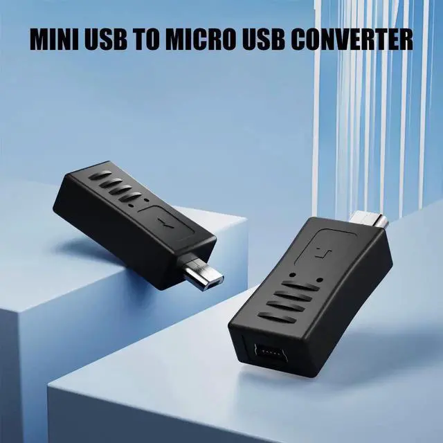 Alt view image 5 of 7 - 3pcs Mini USB to Micro USB Adapter, Mini USB 2.0 Female to Micro USB Male Converter Support Charge & Data Sync for MP3 Player, Dash Cam, Digital Camera
