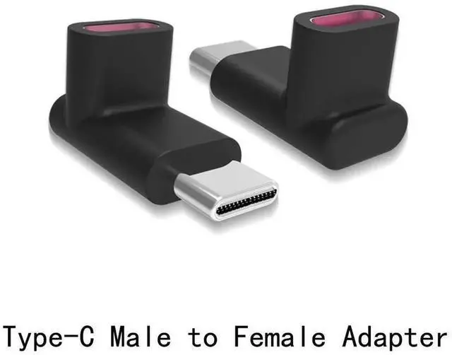 Alt view image 5 of 7 - 90 Degree Right Angle Type-C Male to Type-C Female Adapter 100W 40G,up and Down 90 Degree Type-c Plug to Jack Expansion Adapter is Suitable for Notebook Computers, Tablet Computers and Mobile Phones