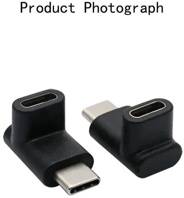 Alt view image 7 of 7 - 90 Degree Right Angle Type-C Male to Type-C Female Adapter 100W 40G,up and Down 90 Degree Type-c Plug to Jack Expansion Adapter is Suitable for Notebook Computers, Tablet Computers and Mobile Phones
