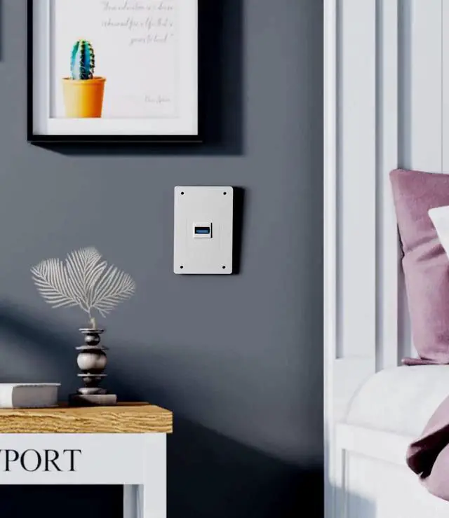 Alt view image 3 of 7 - USB 3.0 Keystone Jack Insert, USB Keystone Jack,USB to USB Adapters Female to Female Inserts Connector Interface Coupler Socket Adapter Port for Wall Plate Outlet Panel(White-6 Pack)