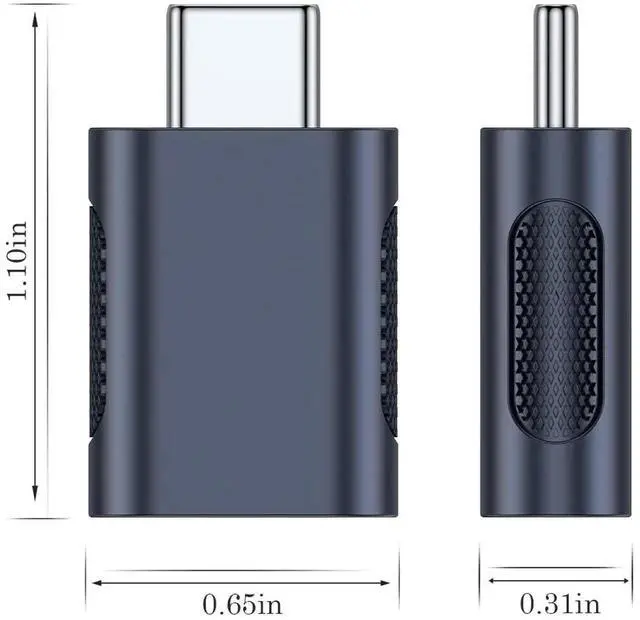 Alt view image 6 of 7 - 10Gbps USB C to USB 3.1 Adapter (4 Pack), Thunderbolt 4/3 to USB OTG Converter for iPhone 15, MacBook, iPad, iMac and More Type C Devices - Midnight
