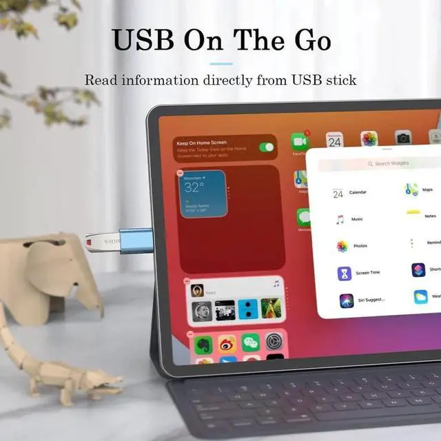 Alt view image 7 of 7 - 10Gbps USB C to USB 3.1 Adapter (4 Pack), Thunderbolt 4/3 to USB OTG Converter for iPhone 15, MacBook, iPad, iMac and More Type C Devices - Blue