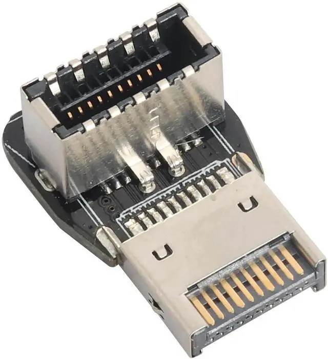 Main image of 1Pack 90 Degree Type-E USB 3.1 Front Panel Header Adapter - Up-Right Angle USB 3.1 Type-E Male to Female Front Panel Internal Power Connector for Motherboard