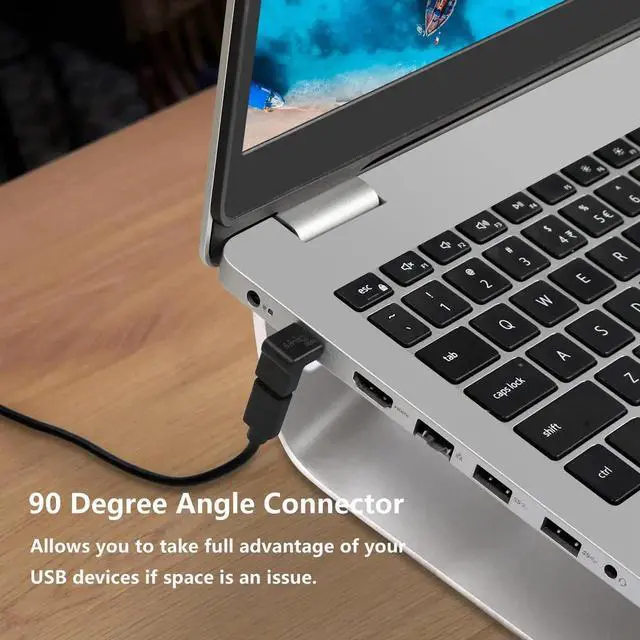 Alt view image 5 of 7 - 90 Degree USB-C Male to Female Adapter,Up&Down Angle USB 3.1 Type C Gen 2 (10Gbps) Connector,Support Charging Data Transmission,for Laptop,Tablet,Mobile Phone-2Pack