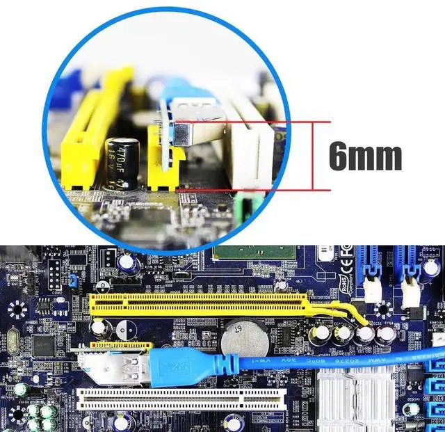 Alt view image 4 of 7 - UEX101 600mm PCIe 3.0 X1 Riser Cable for PCIe WiFi Card, M.2 PCIe Card, Firewire Card, USB PCIe Card, Sound Card, etc