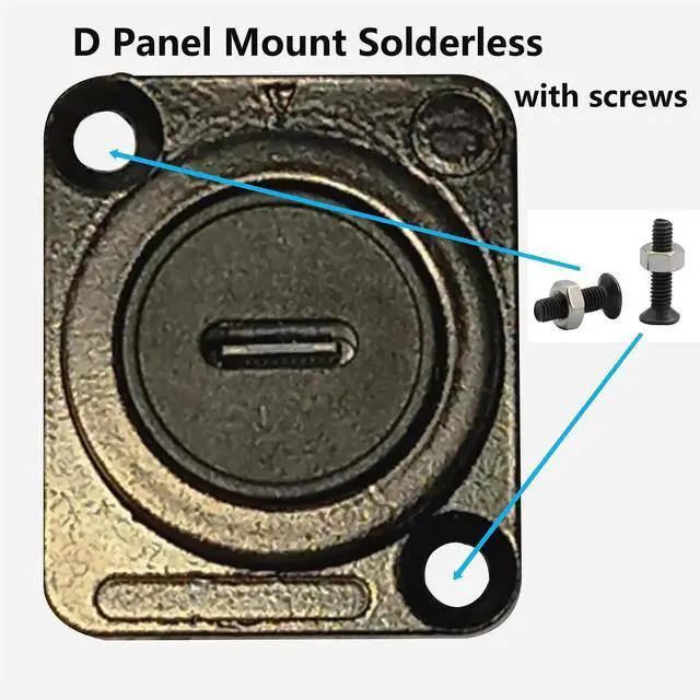 Alt view image 4 of 7 - D Type Panel Mount Adapter Coupler USB Type C 3.1 Female to Female Panel Fixed Pass Through Module Extension Converter Data Transmission for Audio Video Network Equipment