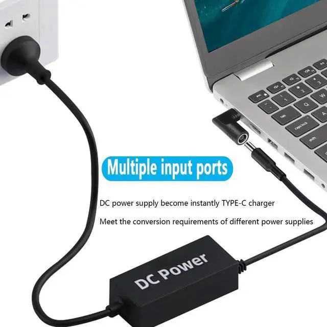 Alt view image 4 of 7 - 65W PD DC 7.9mm x 0.9mm Female (7.9mm x 5.5mm) Input to USB Type C Male Power Charging Adapter,Uilt-in with PD Automatic Identification Induction Chip,for Phones,Tablets, Laptops(black 7909 A)