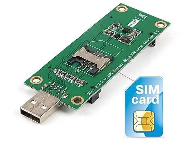 Alt view image 7 of 7 - Mini PCIe WWAN Card to USB Adapter with SIM Slot, Mini PCI Express WWAN/LTE/4G Module Tester Converter, Support 30mm 50mm Wireless Wide Area Network Card