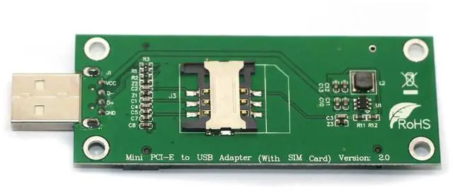 Alt view image 6 of 7 - Mini PCIe WWAN Card to USB Adapter with SIM Slot, Mini PCI Express WWAN/LTE/4G Module Tester Converter, Support 30mm 50mm Wireless Wide Area Network Card