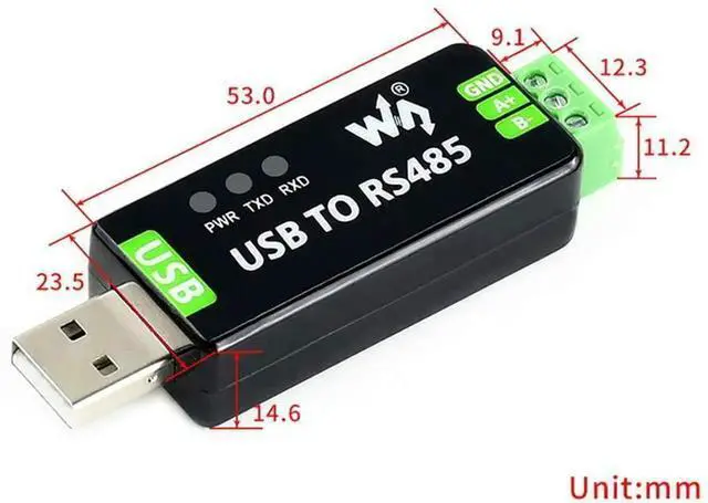 Alt view image 5 of 5 - Industrial USB to RS485 Converter with Original FT232RL Embedded Protection Circuits Resettable Fuse, ESD Protection, and TVS Diode, etc