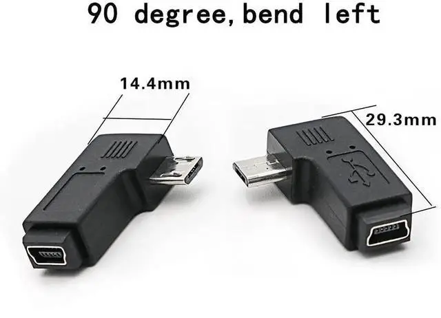 Alt view image 4 of 5 - USB Micro to Mini Adapter, 3-Pack, Black