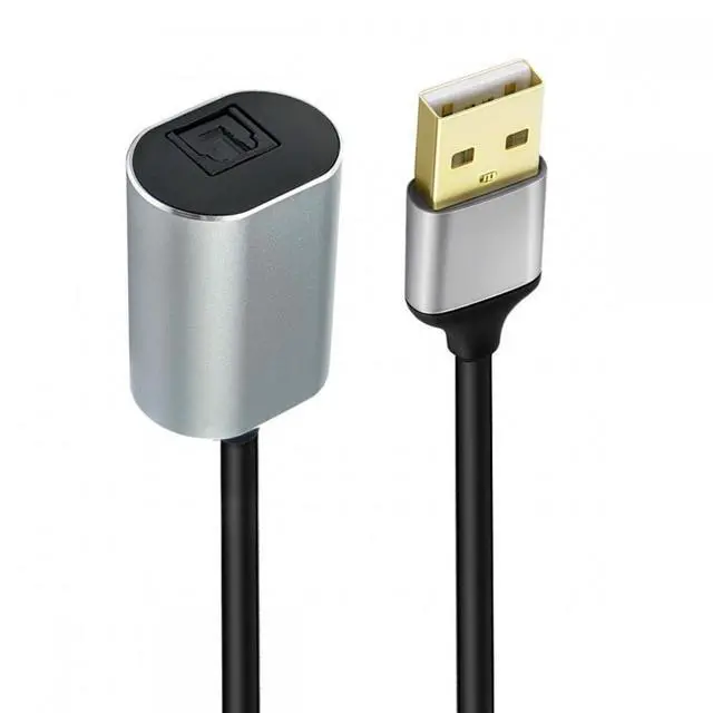 Main image of Type-A to SPDIF Toslink Optical Audio Jack Opt USB2.0 Male to Digital Optical Fiber Optic Sound Interface Female Adapter Wire for Laptop Desktop