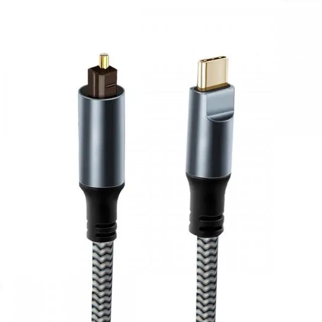Main image of Type-C to SPDIF Toslink Optical Audio Cable Opt Male USB-C to Digital Optical Fiber Optic Sound Interface Male Adapter Wire for Desktop Laptop