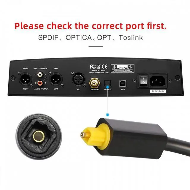 Alt view image 3 of 5 - Dual Port Toslink Digital Optical Audio Splitter Adapter Fiber Optic Audio Cable 1 In 2 Out Black