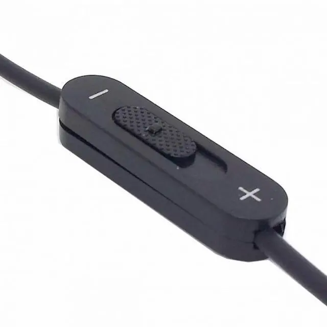 Alt view image 5 of 5 - Black 3.5mm Stereo Male to Double 3.5mm Female Audio Headphone Y Splitter Cable with Volume Switch