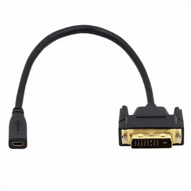 Main image of DVI 24+1 Male to Micro HDMI 1.4 Type-D 4K Female Extension Cable for Computer HDTV Graphics Card UHD