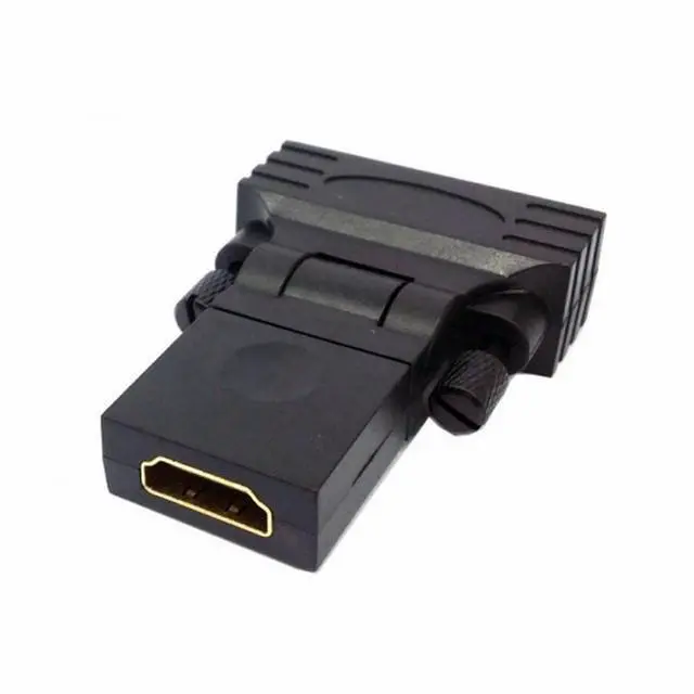 Alt view image 4 of 5 - 1080p DVI male to HDMI Female 360 degree Rotating Swivel Adapter for HDTV Video Card
