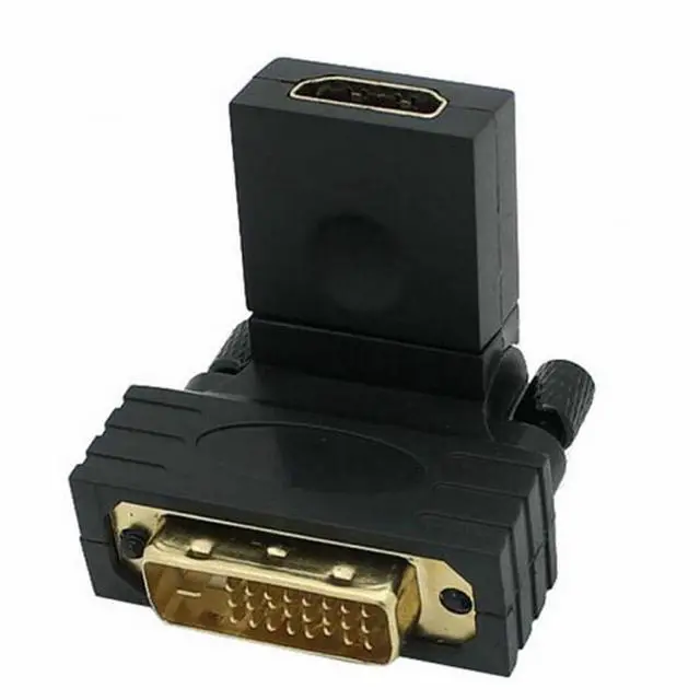 Main image of 1080p DVI male to HDMI Female 360 degree Rotating Swivel Adapter for HDTV Video Card