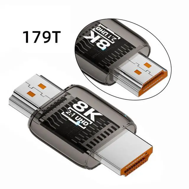 Main image of HDMI Male to HDMI 2.1 Male UHD Extension Adapter Extender Transparent with Smart LED Light Support 8K 60hz HDTV