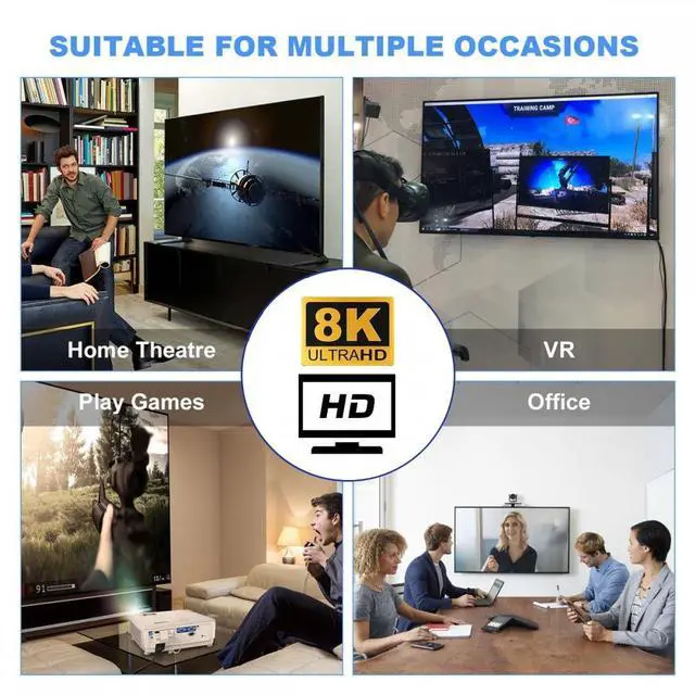 Alt view image 3 of 5 - Up Angled 90 Degree Low Profile HDMI Male to HDMI 2.1 Female UHD Extension Adapter Extender Transparent with Smart LED 8K 60hz HDTV