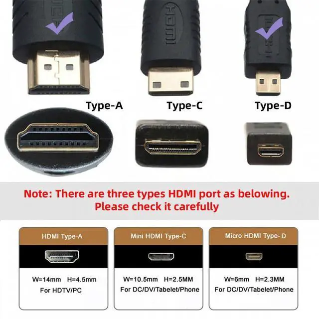 Alt view image 3 of 5 - 90 Degree Left Angled Micro HDMI 2.1 Ultra Thin HDTV Cable 8K 4K Hyper Super Flexible Slim Cord Type-A to Type-D for Camera HDTV