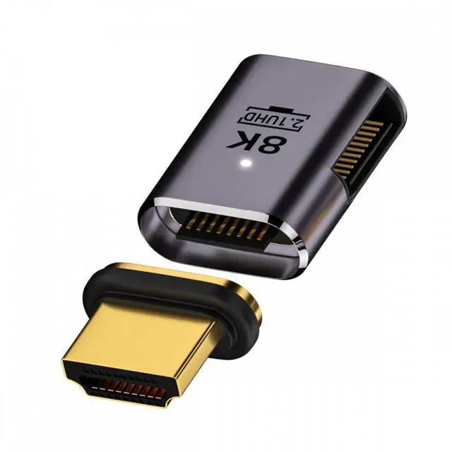 Main image of 90 Degree Left Angled Magnetic 8K Type-A HDMI 2.1 Male to Female Straight Video Adapter for Laptop HDTV
