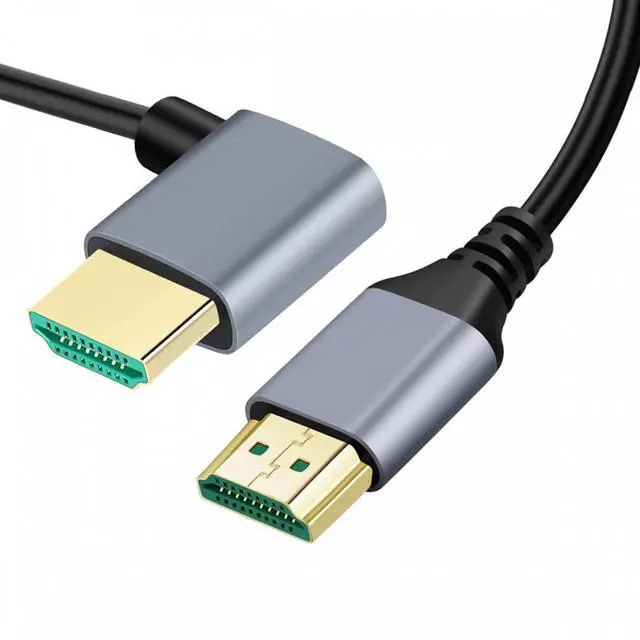 Main image of HDMI 2.1 Ultra Thin HDTV Cable 8K 4K Hyper Super Flexible Slim Cord Right Angled 90 Degree Type-A Male to Male for Computer HDTV