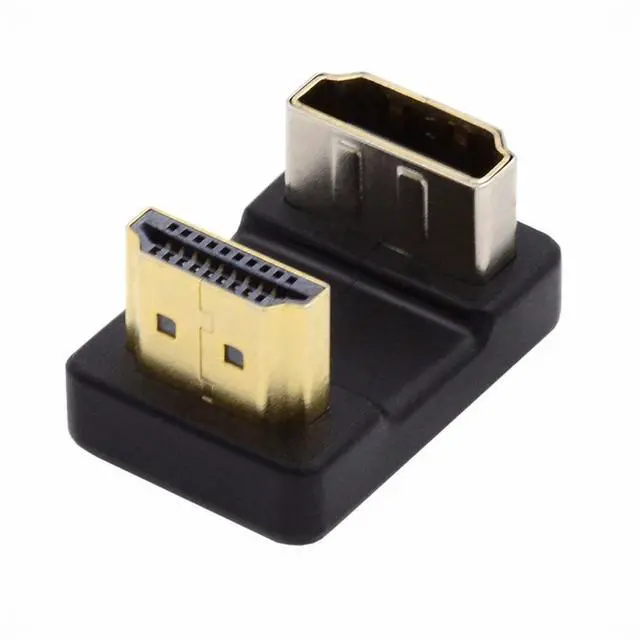Main image of Standard HDMI 1.4 Male Type-A to HDMI Female Port Savers 360 Degree Up Opposite U Shape Back Angled Extension Adapter Converter