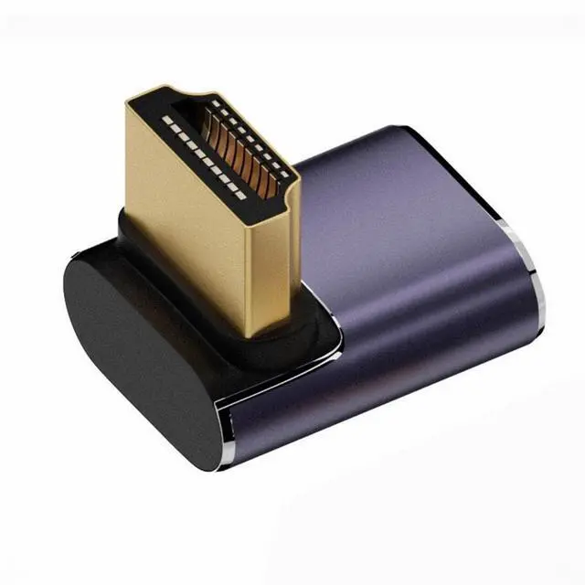 Alt view image 2 of 5 - HDMI Male to HDMI 2.1 Female Vertical 90 Degree Down Angled Low Profile UHD Extension Adapter Support 8K 60hz HDTV