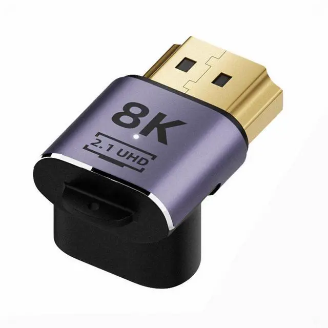 Alt view image 3 of 5 - HDMI Male to HDMI 2.1 Female Vertical 90 Degree Up Angled UHD Extension Adapter Support 8K 60hz HDTV