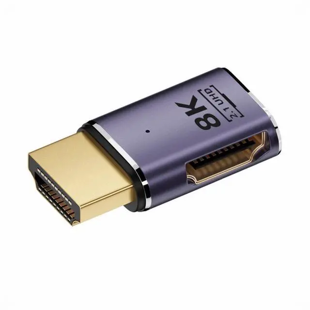 Main image of HDMI Male to HDMI 2.1 Female Flat Horizontal 90 Degree Left Angled UHD Extension Adapter Support 8K 60hz HDTV