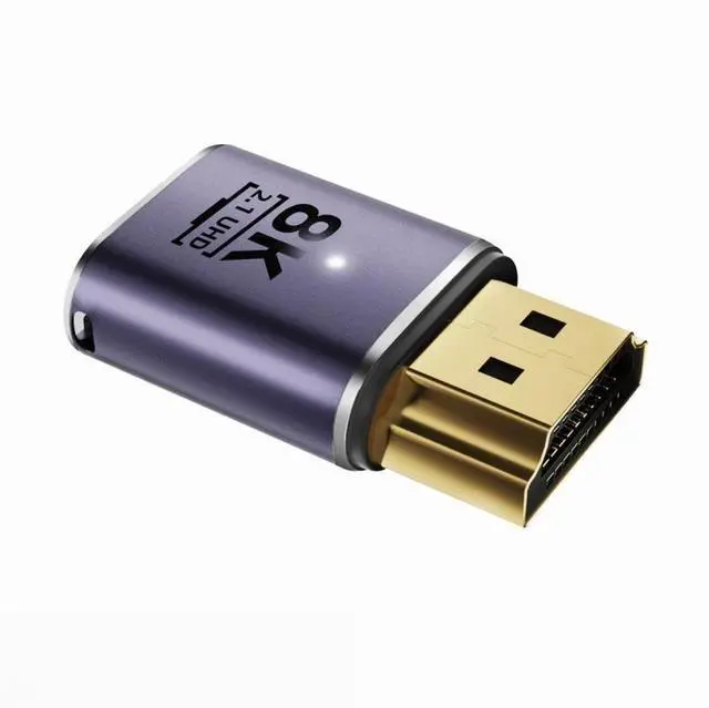 Alt view image 2 of 5 - HDMI Male to HDMI 2.1 Female UHD Extension Gold Converter Adapter Support 8K 60hz HDTV