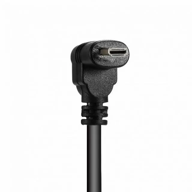 Alt view image 5 of 5 - Down Angled 90 Degree Micro HDMI to HDMI Male HDTV Cable for Cell Phone Tablet Camera