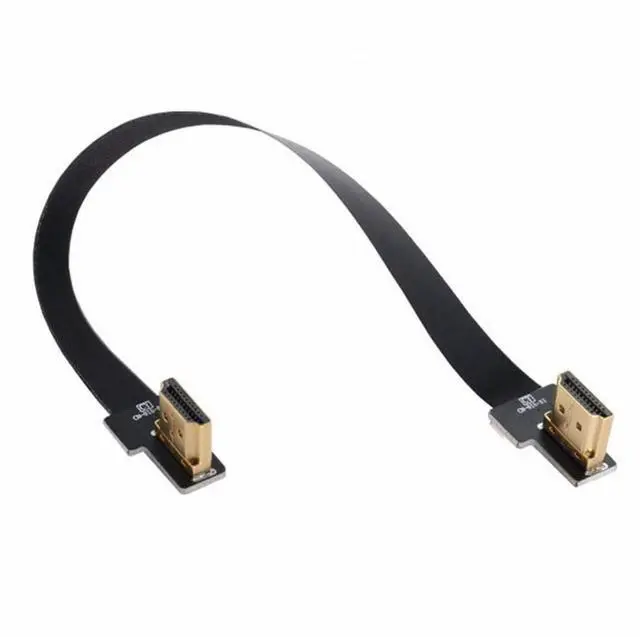 Alt view image 2 of 5 - CYFPV Dual 90 Degree Right Angled HDMI Type A Male to Male HDTV FPC Flat Cable for FPV HDTV Multicopter Aerial Photography