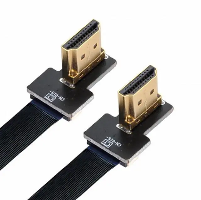 Alt view image 4 of 5 - CYFPV Dual 90 Degree Right Angled HDMI Type A Male to Male HDTV FPC Flat Cable for FPV HDTV Multicopter Aerial Photography