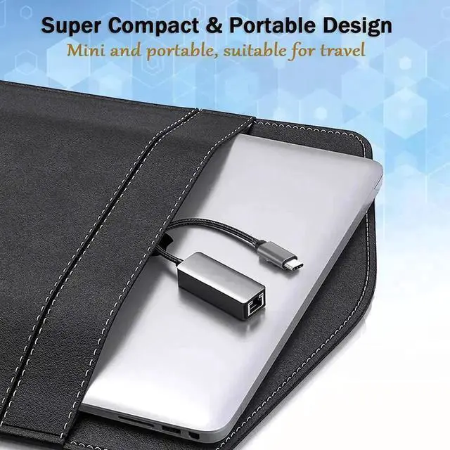 Alt view image 6 of 7 - GOLDENDISK USB-C to Ethernet Adapter 2.5G, USB Type C to RJ45 LAN Ethernet 2500/1000/100/10Mbps Gigabit Network Adapter for Windows 10,8.1, 8, 7,Vista,XP,Mac OS.