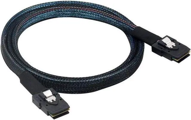 Alt view image 5 of 6 - 6G Internal Mini SAS SFF-8087 to SFF-8087 Cable, 100-Ohms, 0.8-m(2.64ft), 2 Pack 2.46 ft.