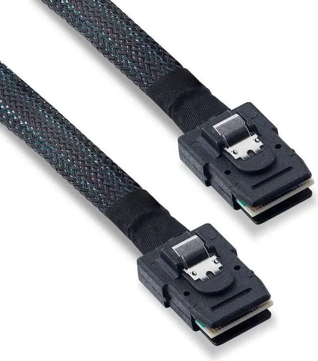 Alt view image 3 of 6 - 6G Internal Mini SAS SFF-8087 to SFF-8087 Cable, 100-Ohms, 0.8-m(2.64ft), 2 Pack 2.46 ft.