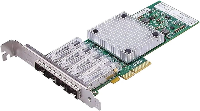 Main image of 1000Mbps PCI-E NIC Gigabit Ethernet Converged Network Card with Intel Intel I350-AM4 Chipset | Ethernet Server Network Adapter | Quad SFP Port | PCIE 2.0 X4 | Compare to Intel I350-F4