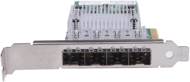 Alt view image 3 of 6 - 1000Mbps PCI-E NIC Gigabit Ethernet Converged Network Card with Intel Intel I350-AM4 Chipset | Ethernet Server Network Adapter | Quad SFP Port | PCIE 2.0 X4 | Compare to Intel I350-F4