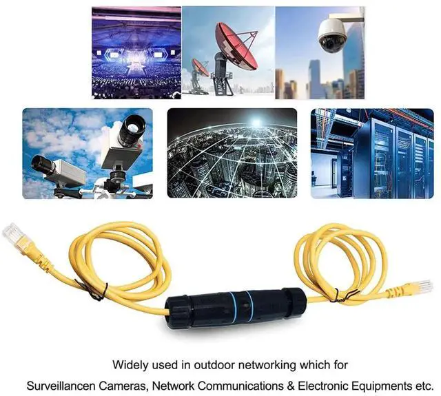 Alt view image 6 of 6 - Waterproof RJ45 Connector, IP68 Cat5/Cat5e/Cat6/Cat7/Cat8 Waterproof Ethernet Coupler Shielded for Outdoor Network Cable Extender Female to Female-5 Pack